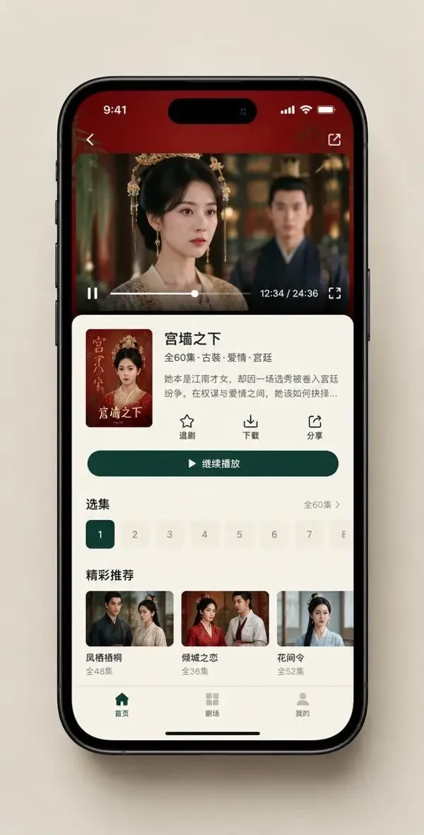 七七影视大全APP 竖屏播放界面 七七影视大全APP 播放界面展示